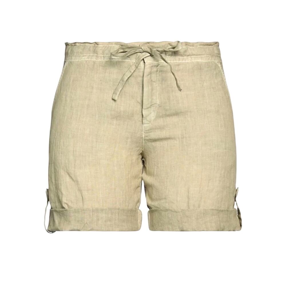 120% Lino Womens Drawstring-waist Linen Bermuda Shorts Size 40 XS MSRP $325